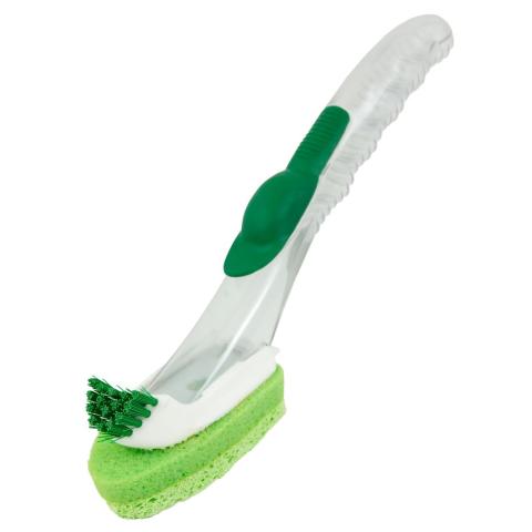 GLASS & DISH WAND WITH SCRUB BRUSH