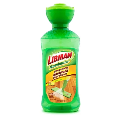 Plastic bottle of hardwood floor cleaning solution